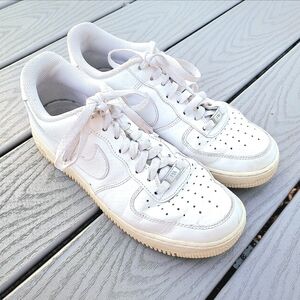 Nike Women's White Air Force 1's (AF1s) Sneakers